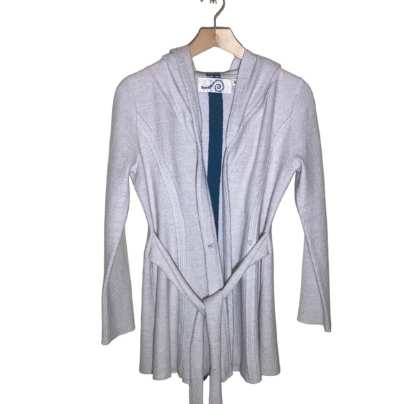 Rosie Neira Cardigan Hoodie Woodland Fairy Boiled Wool Anthropologie Ivory XS - Picture 9 of 12